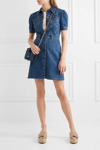 miu miu denim pants|miu denim mini dress.